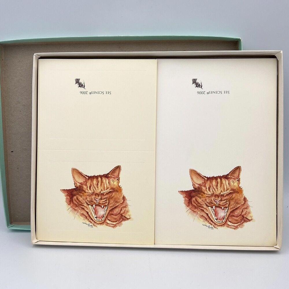 Unique ORANGE TABBY CAT Stationery set - Picture 2 of 6